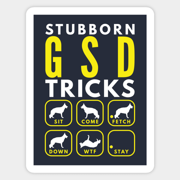 Stubborn GSD Tricks - Dog Training Sticker by DoggyStyles